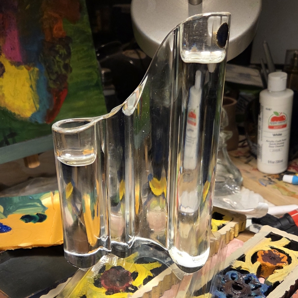 Modern BOHEMIA Clear Glass Art Vase